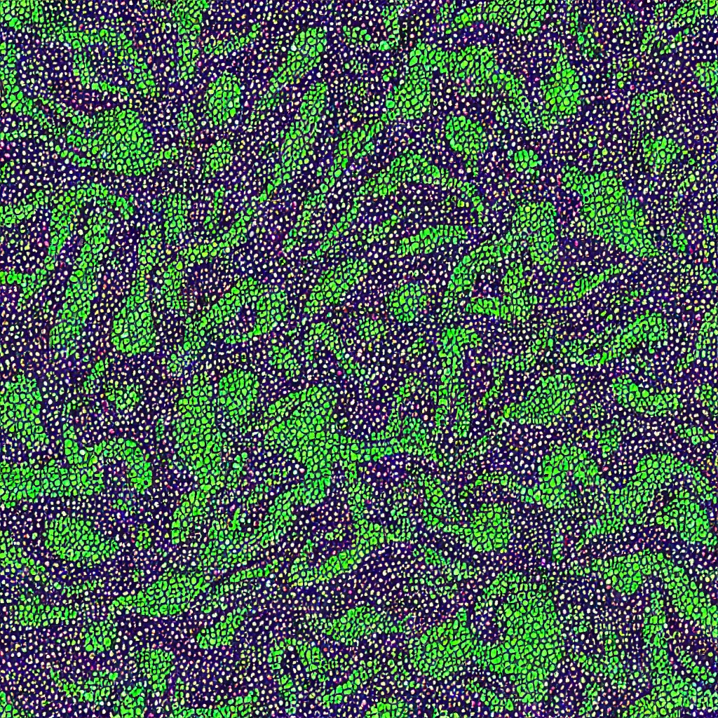 Image similar to camo made of out cannabis, smiling, abstract, maya bloch artwork, do hoang tuong artwork, cryptic, dots, stipple, lines, splotch, concrete, color tearing, uranium, neon, pitch bending, cannabis plant, faceless people, dark, ominous, eerie, minimal, points, technical, painting