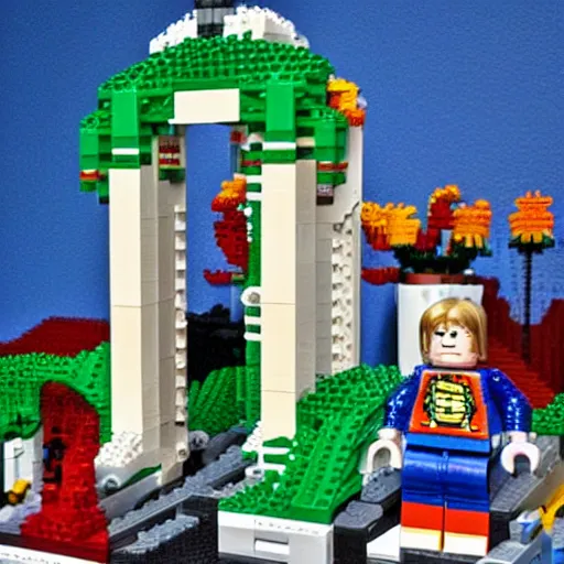 Prompt: Heaven's Gate Cult as Legos