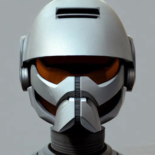 Image similar to sci-fi, helmet design, halo, duke-nuken, science-fiction, robot head, octane-render, cgi, blender, cinema-4d, maya, cgi, redshift