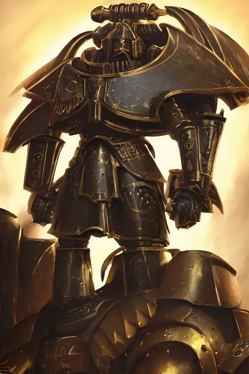 Image similar to armor portrait heros warhammer 4 0 k horus heresy fanart - the primarchs emperor by johannes helgeson animated with vfx concept artist & illustrator global illumination ray tracing hdr fanart arstation zbrush central hardmesh 8 k octane renderer comics stylized