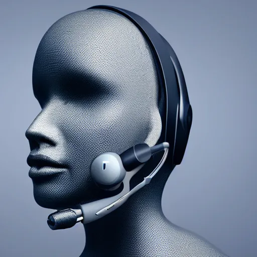 Image similar to in ear headphones, futuristic, techno, cyberpunk, product design, 3 d render ; industrial design ; behance ; le manoosh ; pinterest ; if design award ; reddot design award