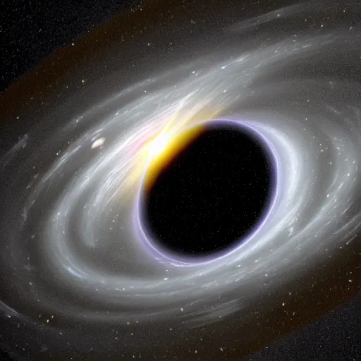 Image similar to an image of a stellar black hole in a galactic setting taken by an ultra powerful telescope not yet invented photorealistic