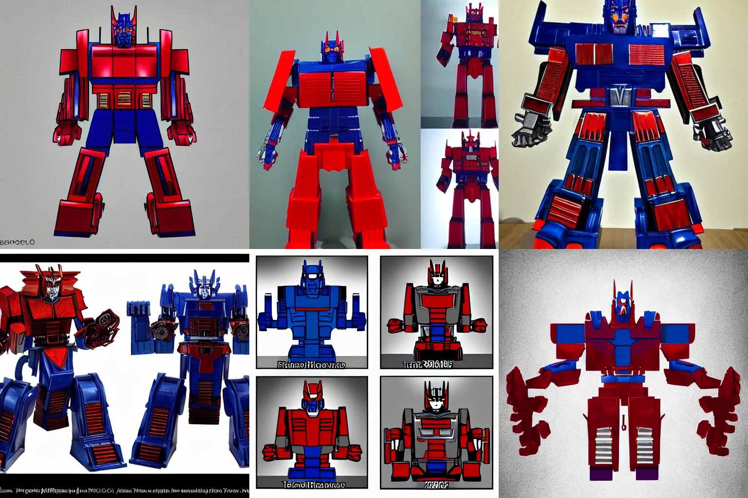 Prompt: Stepwise progression of Optimus Prime transforming