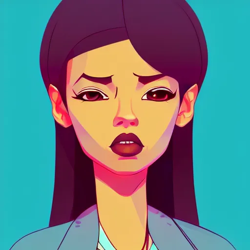 Image similar to 2 d character design, female rapper, vector art, digital art, portrait, 4 k, 8 k, sharp focus, smooth, illustration, concept art, music artist