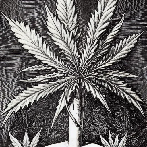 Prompt: cannabis, by ernst fuchs