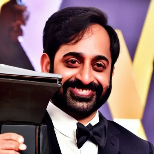 Prompt: fahadh faasil wins academy award, photorealistic, highres