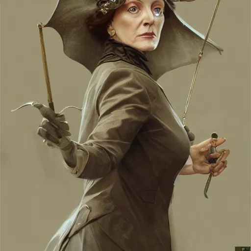 Prompt: ultra realistic illustration, professor mcgonagall, intricate, elegant, highly detailed, digital painting, artstation, concept art, smooth, sharp focus, illustration, art by artgerm and greg rutkowski and alphonse mucha