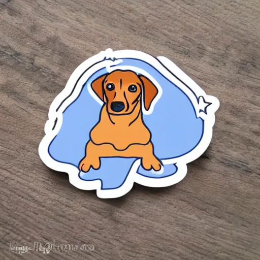 Image similar to cute adorable dachshund astronaut sticker