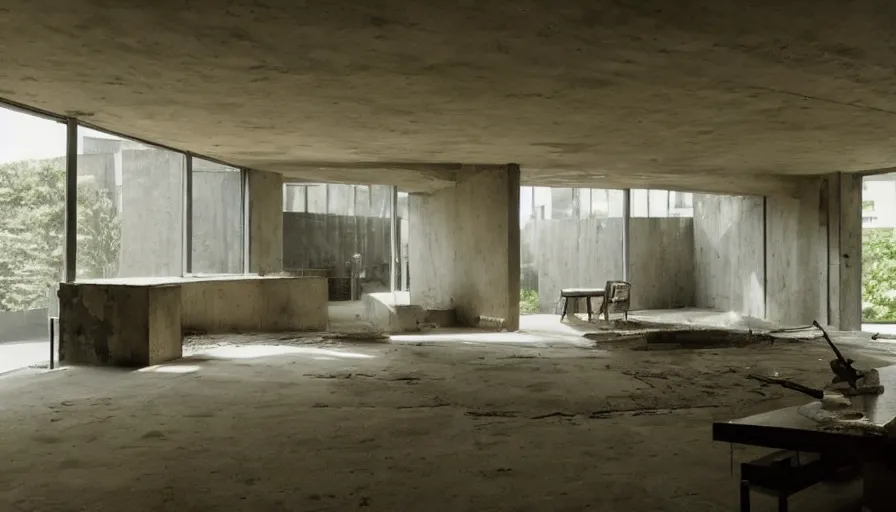 Image similar to brutalist house, cinematic shot, by greig fraser, by emmanuel lubezki, robert richardson, hoyte van hoytema, roger deankins, janusz kaminski, alejandro inarritu