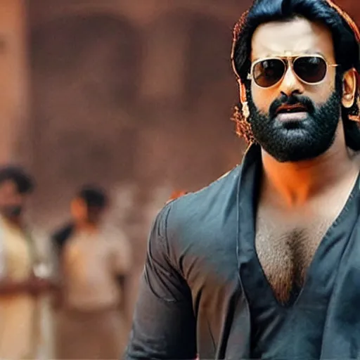 Image similar to film still of prabhas in kgf chapter 2