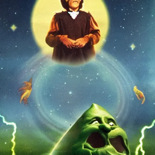 Prompt: the wizard from the wizard of Oz revealing the ultimate meaning of the universe.