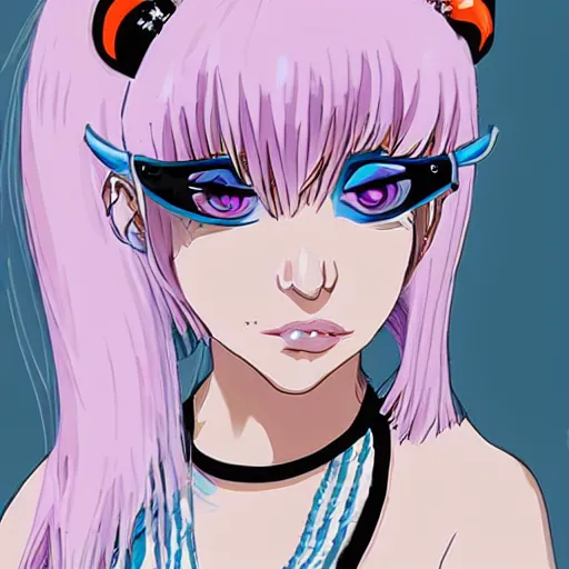 Prompt: lady gaga anime character