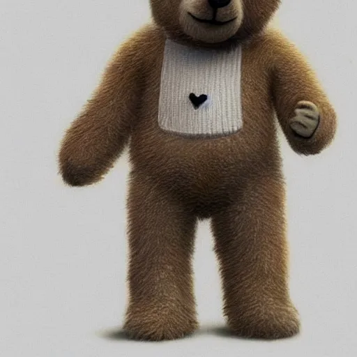 Prompt: Teddy, from TED (2012), on a white background, hyperdetailed, artstation, cgsociety, 8k