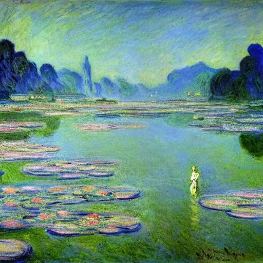 Prompt: Journey to the west, Claude Monet,