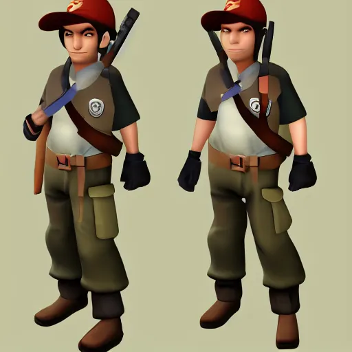 Prompt: Scout from Team Fortress two