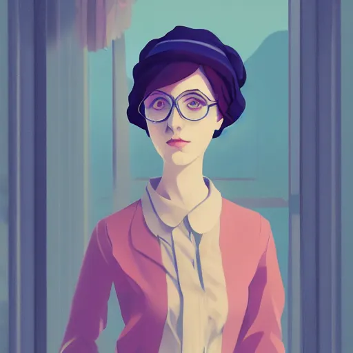 Image similar to Virginia Woolf as Mrs. Dalloway, ambient lighting, 4k, anime key visual, lois van baarle, ilya kuvshinov, rossdraws, artstation