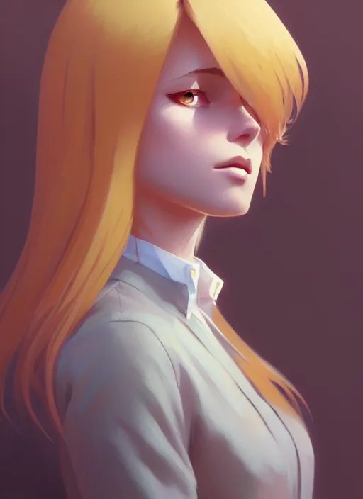 Prompt: ultradetailed beautiful painting of a stylish young lady wearing a brown foxgirl suit, dramatic, she has blond hair, distressed, volumetric light, full body portrait by greg rutkowski, ilya kuvshinov, james jean, makoto shinkai, on artstation