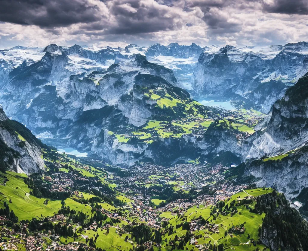 Image similar to Amazing Switzerland Landscape that are out of this world 8k