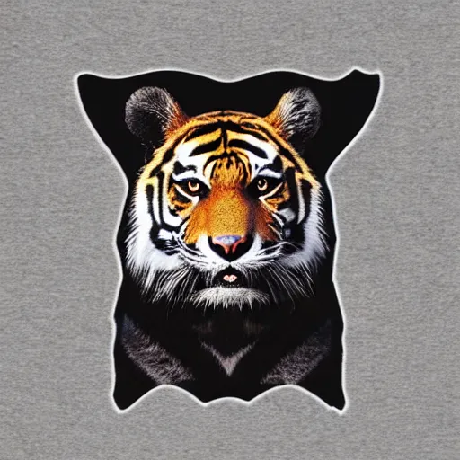 Prompt: hybrid between a tiger and a bear t