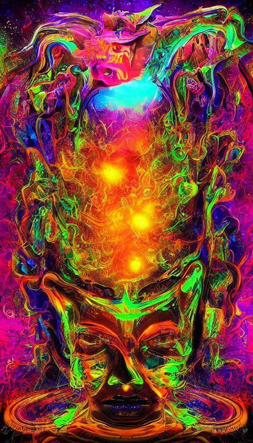 Prompt: psytrance artwork, by david eichenberg