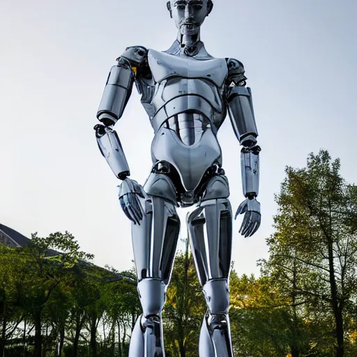 Image similar to made of ice, a realistic detailed photo of a guy who is an attractive humanoid who is half robot and half humanoid, who is a male android, on display, blank stare, showing off his muscles, shiny skin, posing like a statue, by the pool, frozen ice statue, f 1 driver charles leclerc, humanoid robot