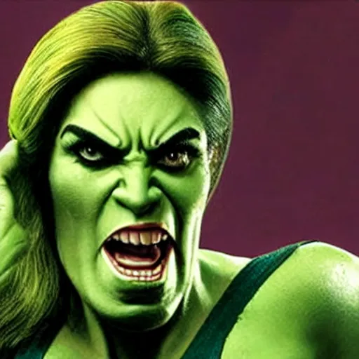 brie larson as she - hulk, movie still, Stable Diffusion