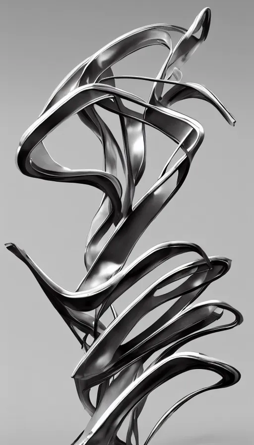 Image similar to a set of metal fire sculptures on a white background, a computer rendering by zaha hadid, polycount, kinetic art, made of liquid metal, airbrush art, hard surface modeling