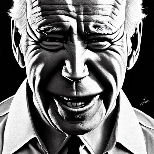 Prompt: Very funny Joe Biden looking like a monkey but good face, colorful painting on grey scale face, powerful , magic, thunders, dramatic lighting, intricate, wild, highly detailed, digital painting, artstation, concept art, smooth, sharp focus, illustration, art by artgerm and greg rutkowski and alphonse mucha, footage