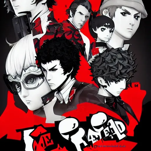 Image similar to will ferrell action portrait in the style of persona 5, atlus video game