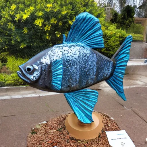 Image similar to fish, but it is a statue