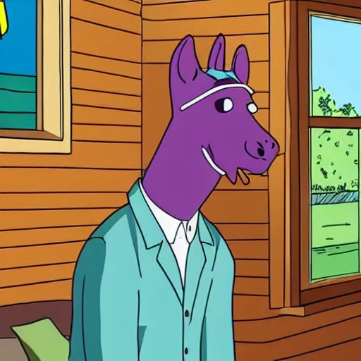 Prompt: Bojack Horseman in real life, photo