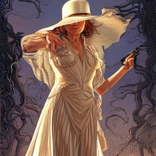 Image similar to Delores, westworld, by Mark Brooks, by Donato Giancola, by Android Jones