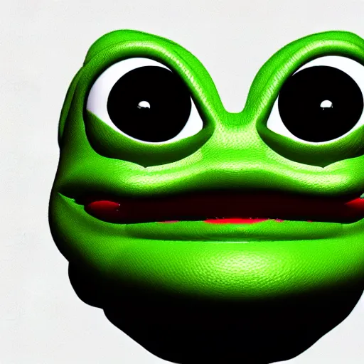 Prompt: pepe frog, 3d render