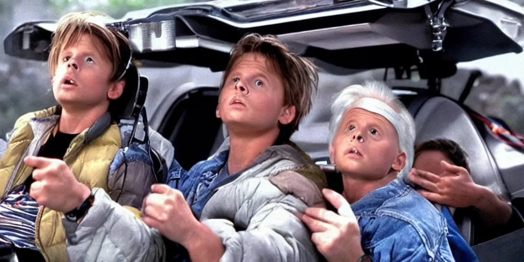 Image similar to a still from the 2030 remake of Back to the Future