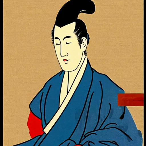 Image similar to jigoro kano, digital art, utamaro kitagawa style