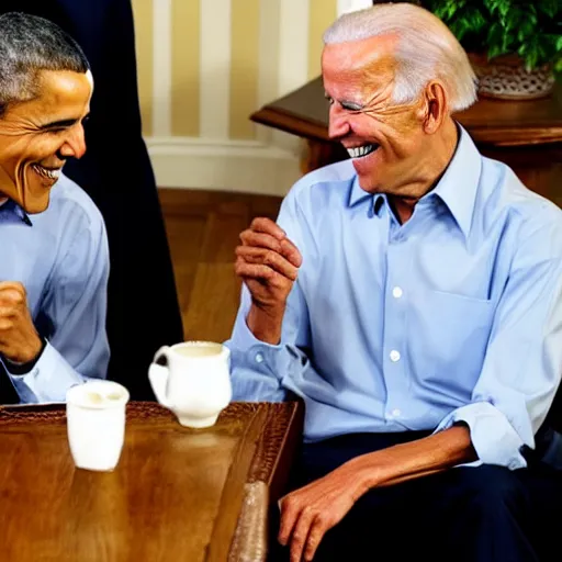 Image similar to obama and biden laughing whilst smoking a joint