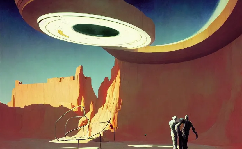 Image similar to inside a time machine portal to the space, very coherent, painted by Edward Hopper, Wayne Barlowe, painted by James Gilleard, airbrush, art by JamesJean