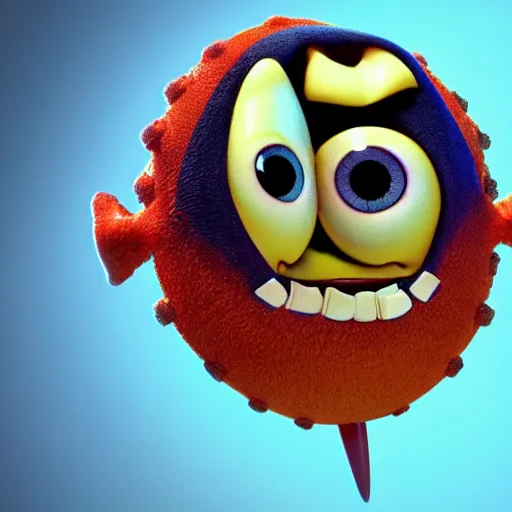 Image similar to f3d render of still of Pixar Coronavirus movie, , blender, trending on artstation, 8k, highly detailed, disney pixar 3D style