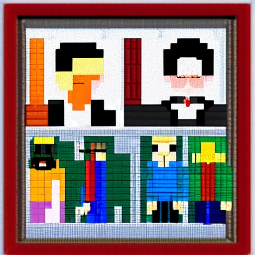 Image similar to seinfeld pixel art