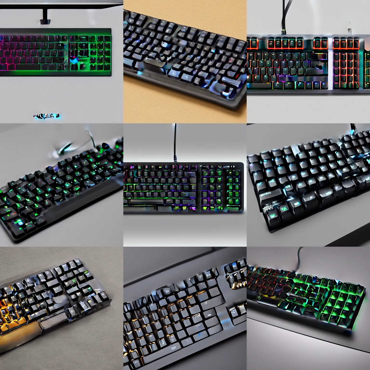 Prompt: Razer keyboard, product photo