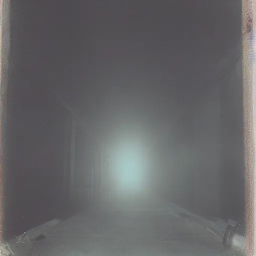 Prompt: A liminal expired 35mm photograph of Silent Hill 2, flash photography