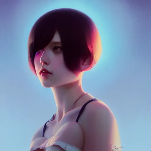 Prompt: cute girl by tom bagshaw, kissing towards the camera by ilya kuvshinov, point of view, rtx reflections, octane render 1 2 8 k, extreme high intricate details by wlop, digital anime art by ross tran, composition by artgerm, lighting by wlop