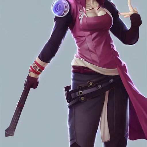 Image similar to sakura haruno as a league of legends, character, cg animation, riot enterainment, arcane, realistic, character select portrait, by artgerm, greg rutkowski, alphonse mucha, 3 d