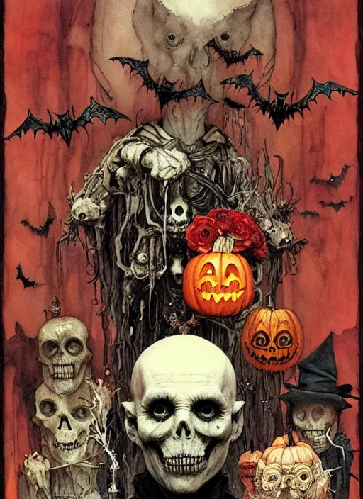 Image similar to king of halloween by chiara bautista and beksinski and norman rockwell and greg rutkowski weta studio, and lucasfilm