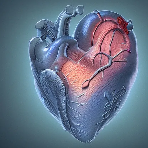 Prompt: A disection diagram of a heart, by Makoto Shinkai and thomas kinkade, digital painting, Matte painting, trending on artstation and unreal engine