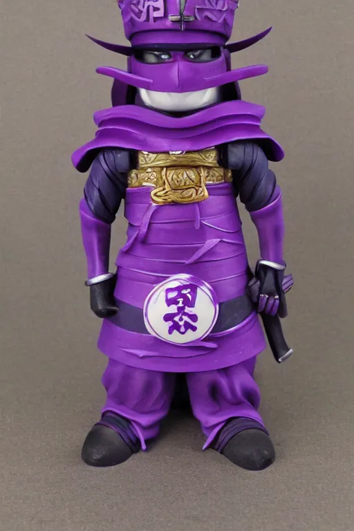 Prompt: purple samurai raccon in the style ofukiyo-e