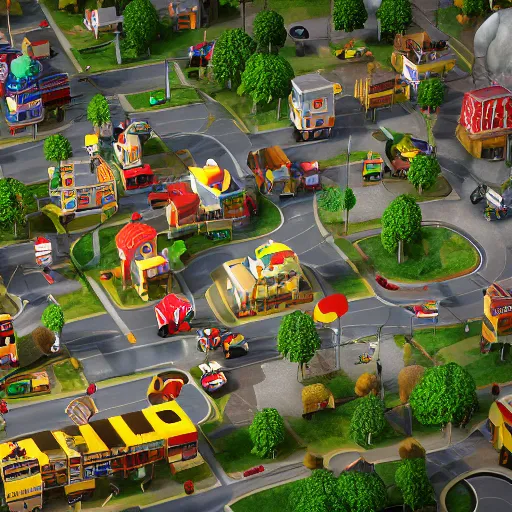 Prompt: Busytown in Civilization 5, extreme detail, video game, ((map)), popular, octane render, 8k