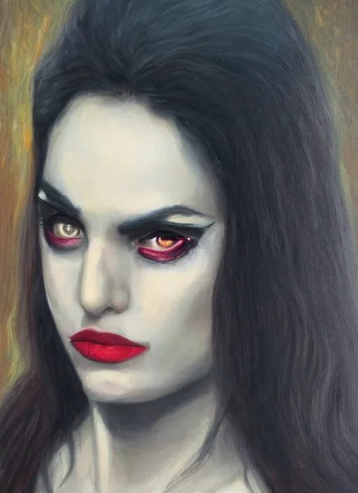 Prompt: aradia from night of revenge, portrait, oil painting, detailed