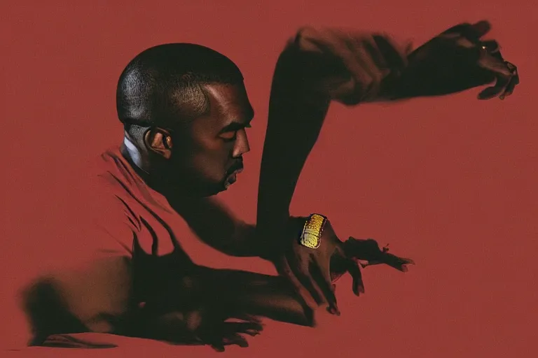 Image similar to kanye west my beautiful dark twisted fantasy,