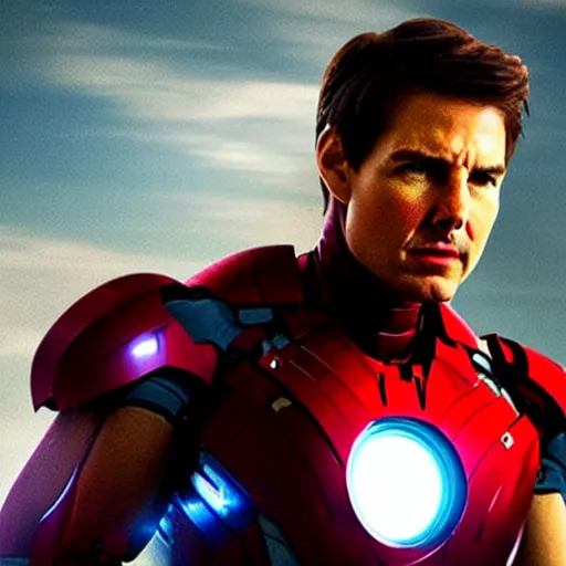 Image similar to tom cruise as superior iron man